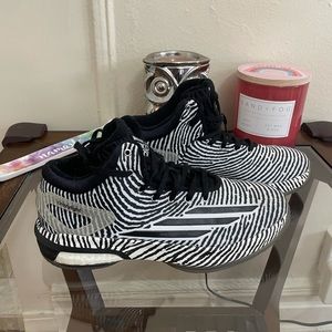 Black and white Adidas sneakers